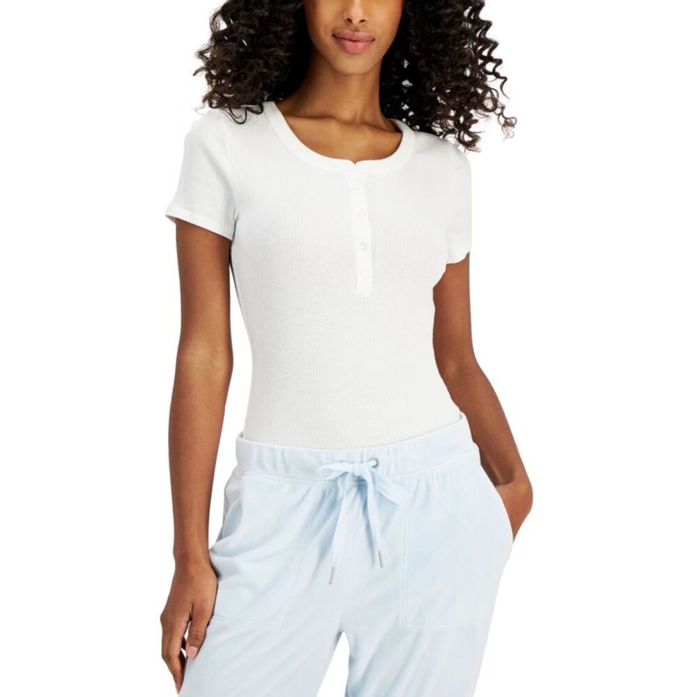 Jenni Ribbed Henley Bodysuit